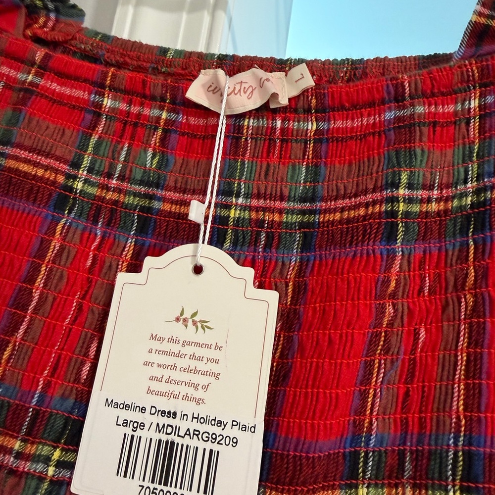 Ivy City Co Madeline Holiday Plaid Dress- New with Tags - Picture 5 of 6